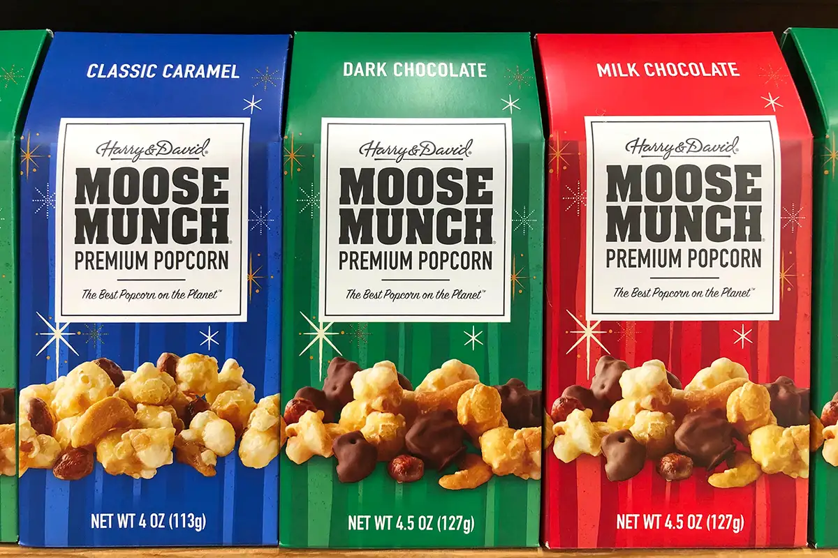 Harry & David's Moose Much popcorn