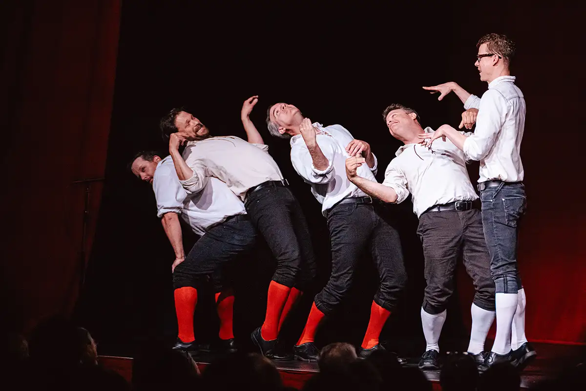 The Improvised Shakespeare Company performing