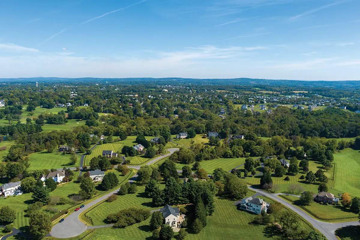 Aerial view of Loudoun County