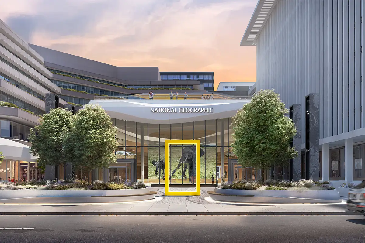 Rendering of entrance to National Geographic Museum of Exploration