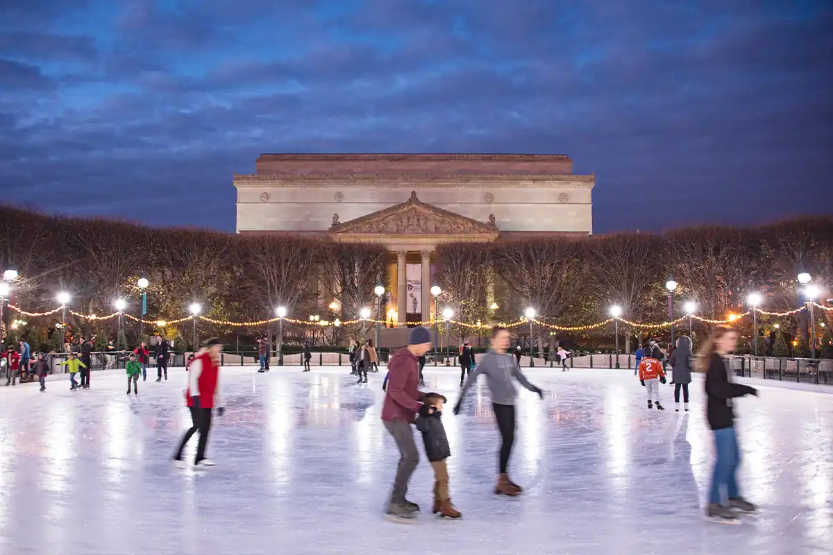 ice skating rink at National Gallery of Art