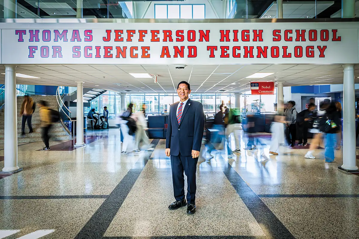 Principal Mike Mukai of Thomas Jefferson High School for Science and Technology.