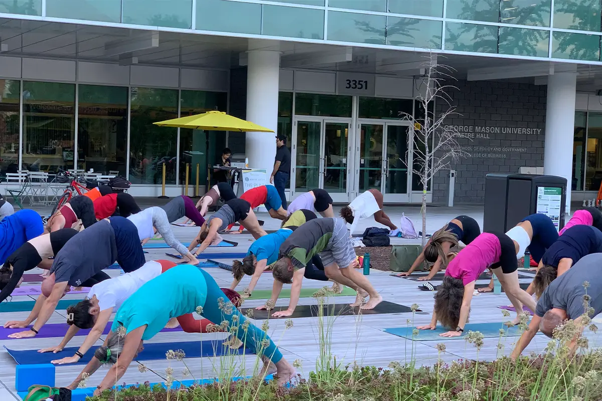 Yoga at The Plaza at Mason Square in Arlington